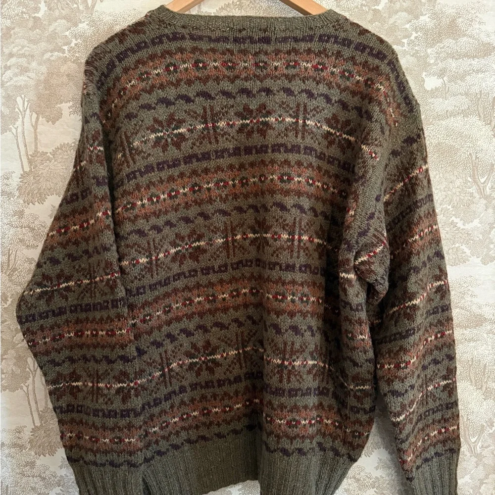 Vintage Ralph Lauren 100% Wool Hand knit Fair Isle Knit